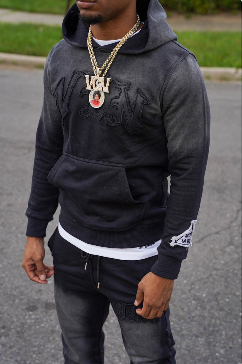DISTRESSED HOODIE 'STONE' – VCN CLOTHING
