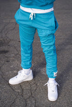 Load image into Gallery viewer, DISTRESSED PANTS ‘AQUA’