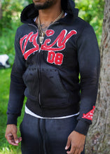 Load image into Gallery viewer, 08 HOODIE ‘BLACK/RED’