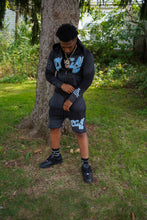 Load image into Gallery viewer, 08 HOODIE ‘BLACK/BLUE’