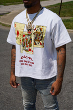Load image into Gallery viewer, CARD TEE ‘WHITE/RED’