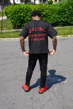 Load image into Gallery viewer, CARD TEE ‘BLACK/RED’