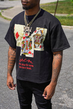 Load image into Gallery viewer, CARD TEE ‘BLACK/RED’