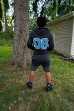 Load image into Gallery viewer, 08 HOODIE ‘BLACK/BLUE’