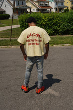 Load image into Gallery viewer, CARD TEE ‘CREAM/RED’