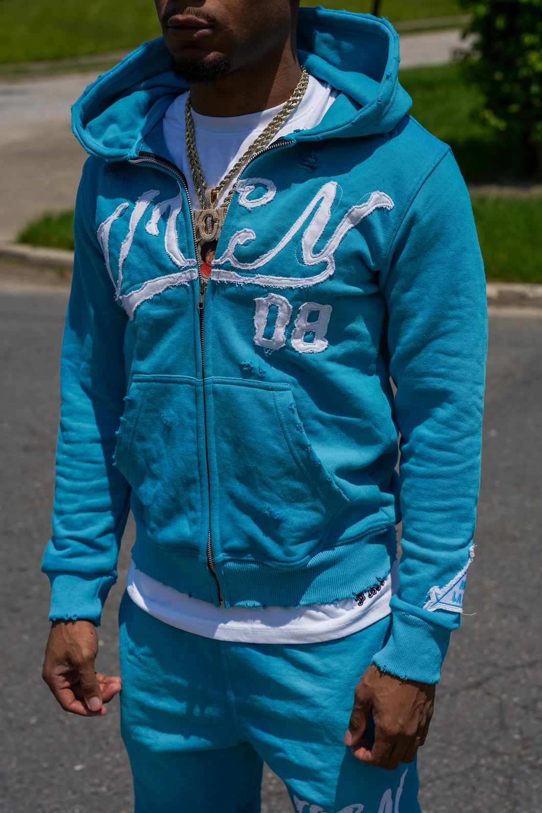 08 HOODIE ‘AQUA’