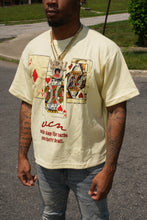 Load image into Gallery viewer, CARD TEE ‘CREAM/RED’