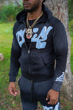 Load image into Gallery viewer, 08 HOODIE ‘BLACK/BLUE’