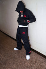Load image into Gallery viewer, VOL 1 HOODIE (BAGGY) ‘BLACK/RED’