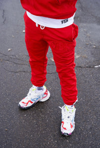 DISTRESSED PANTS ‘RED’