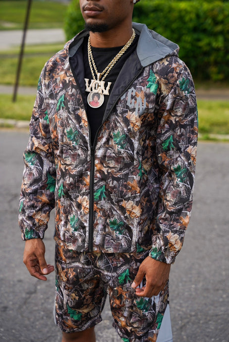 WINDBREAKER SHORTS SET ‘DARK CAMO’