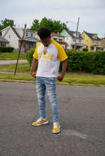 Load image into Gallery viewer, BASEBALL TEE ‘YELLOW/WHITE’