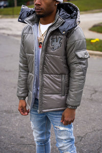 PUFFER COAT 'GREY'